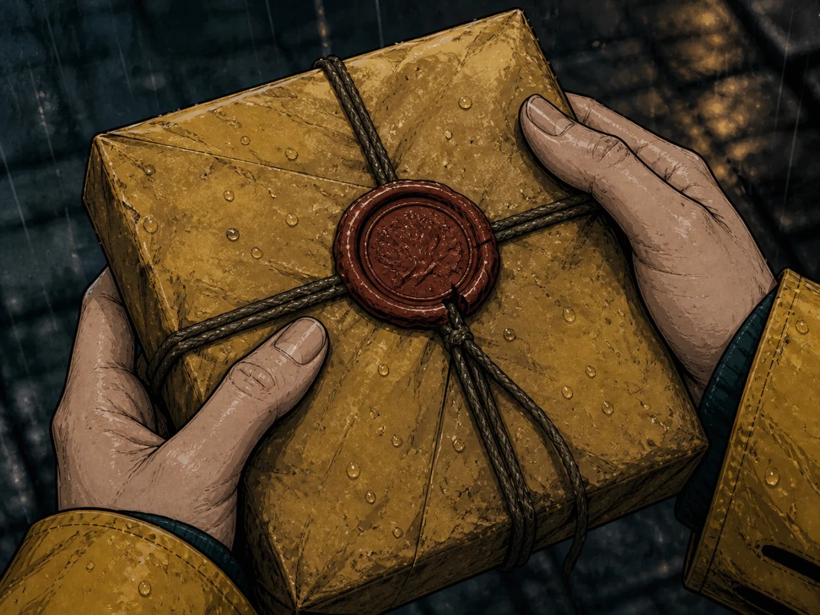 The Lantern Courier, panel 03: close-up