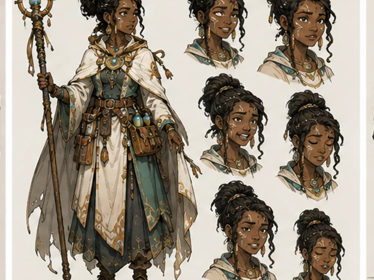 Original fantasy healer with an expression range