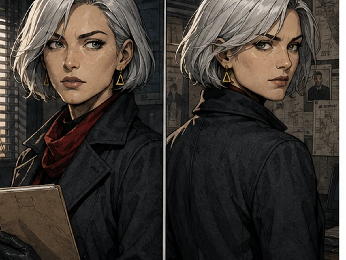 Two detective panels compared for continuity
