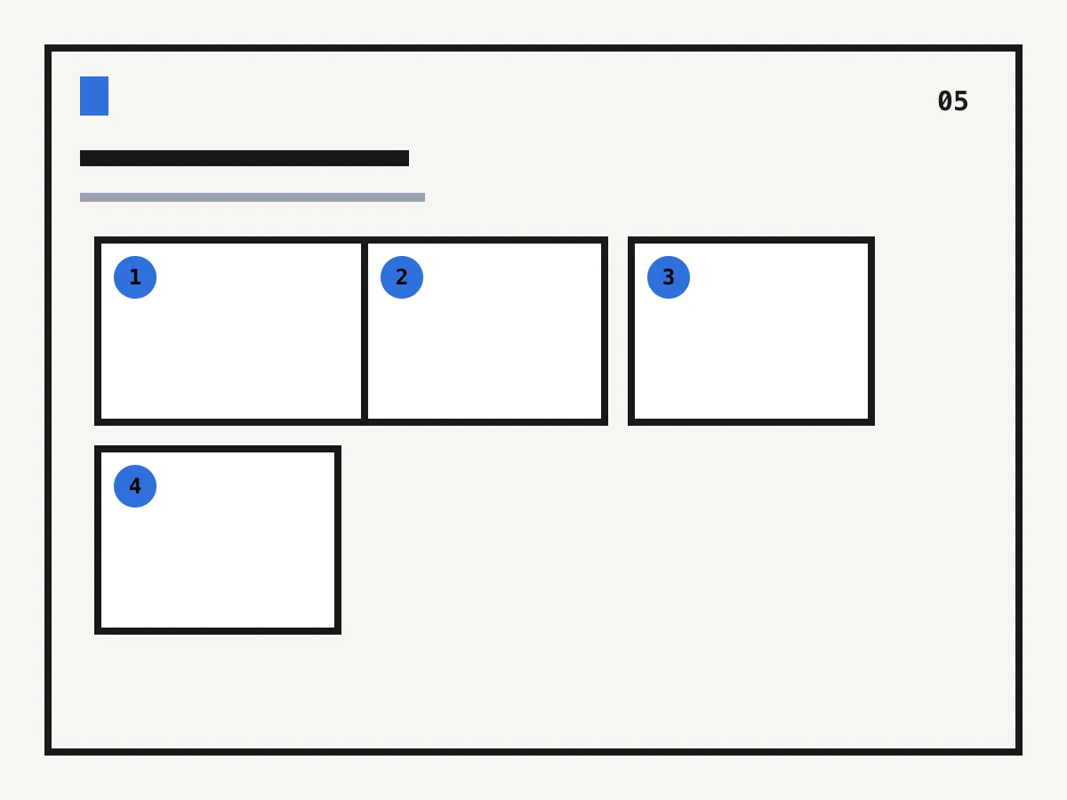 Manga panel grid numbered right to left