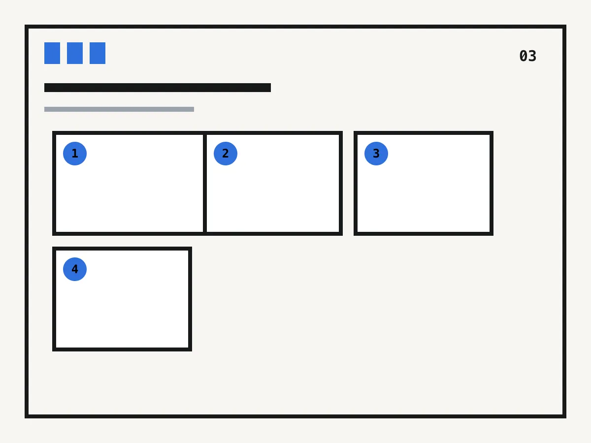 Comic layout diagram with a tall panel